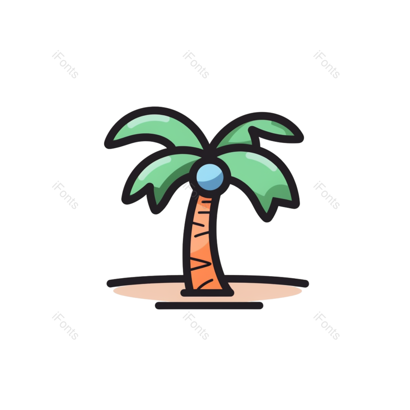 卡通图片,户外元素,树木PNG,夏天免抠素材